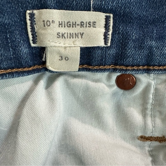 30 - Madewell 10” Button Fly High Rise Skinny Jeans - Excellent Condition - Picture 4 of 4